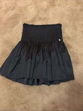 NATURAL LIFE Black Smocked Waist Ruffled Shorts
